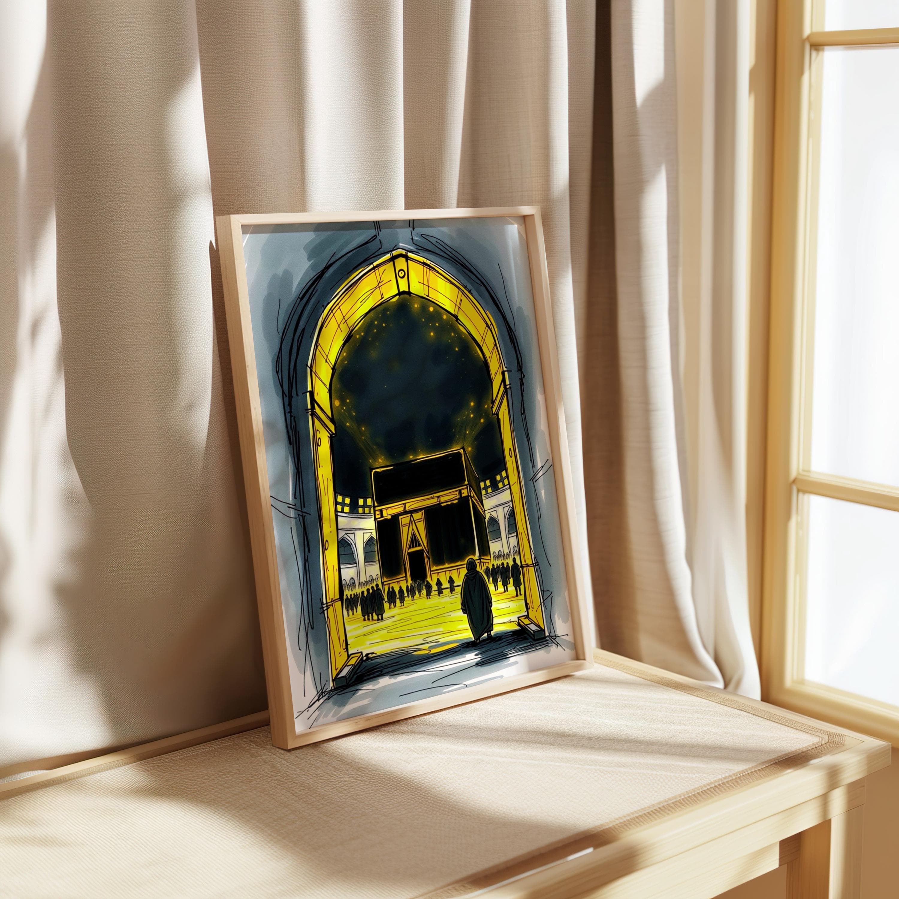 Kaaba Line Art Print: Minimalist Islamic Wall Decor (Digital Download) - image 4