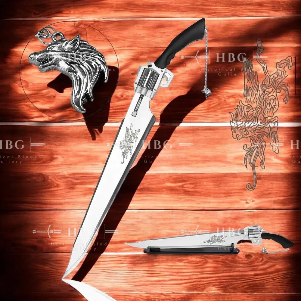 Squall Leonhart Gunblade Replica, Final Fantasy VIII Sword, 130cm Metal Cosplay Display Prop - image 4