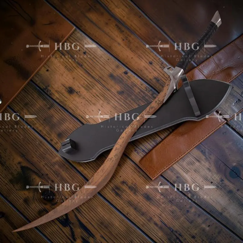 Bloodhound Fang Replica, Elden Ring Sword, Curved Metal Display Sword, 120cm or 84cm, Cosplay Prop, Gaming Collectible
