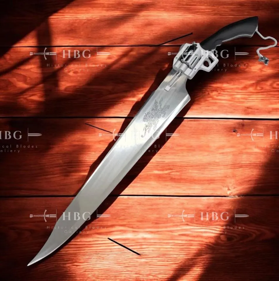 Squall Leonhart Gunblade Replica, Final Fantasy VIII Sword, 130cm Metal Cosplay Display Prop - image 3