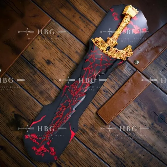 Maliketh Black Blade Replica, Elden Ring Sword, 118cm Metal Cosplay Display Prop