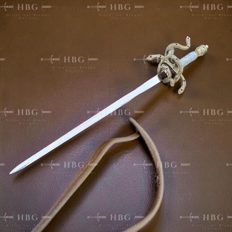 Inigo Montoya Sword Replica, Princess Bride Rapier, 36 Inch Gold Hilt Sword, Gem Accent, Toledo Style, Cosplay Display Prop - image 5