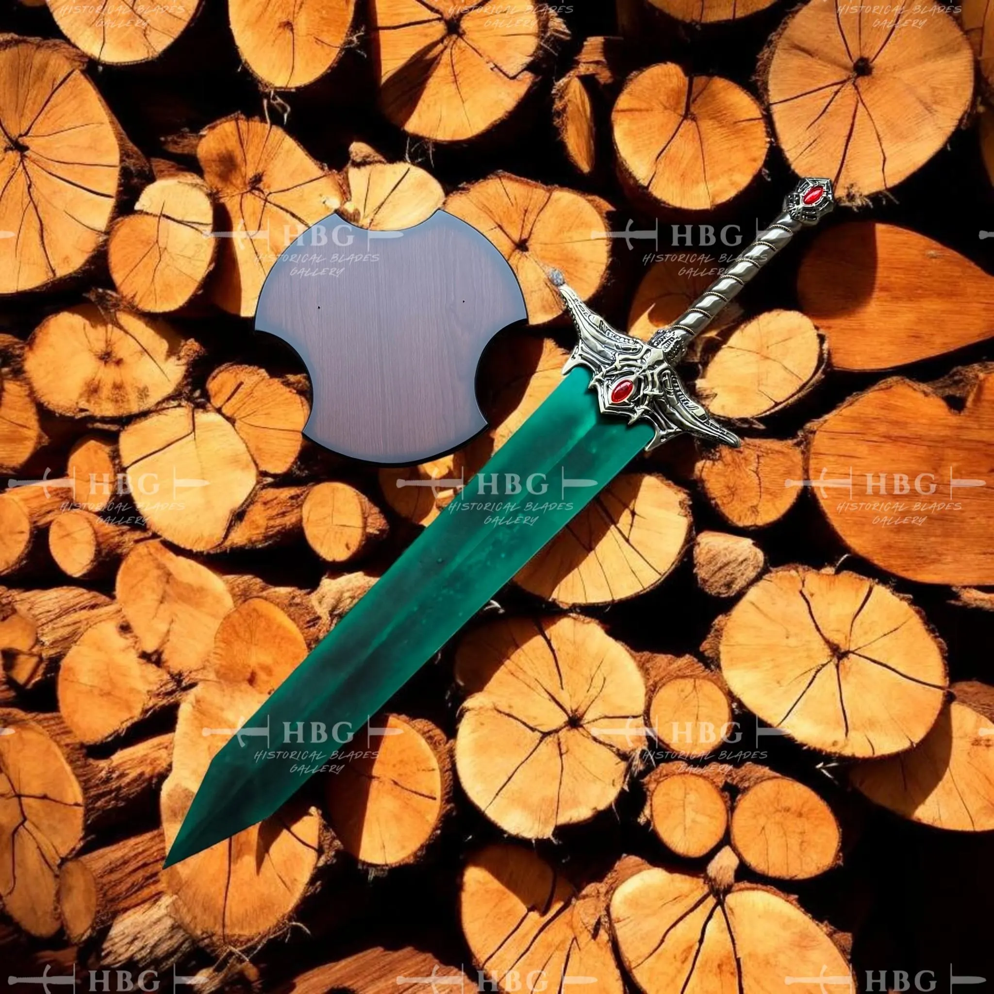 Elden Ring Dark Moon Greatsword Replica, 45.5 Inch Display Sword, Stainless Steel Blade, Jeweled Handle, Gaming Collectible - image 4