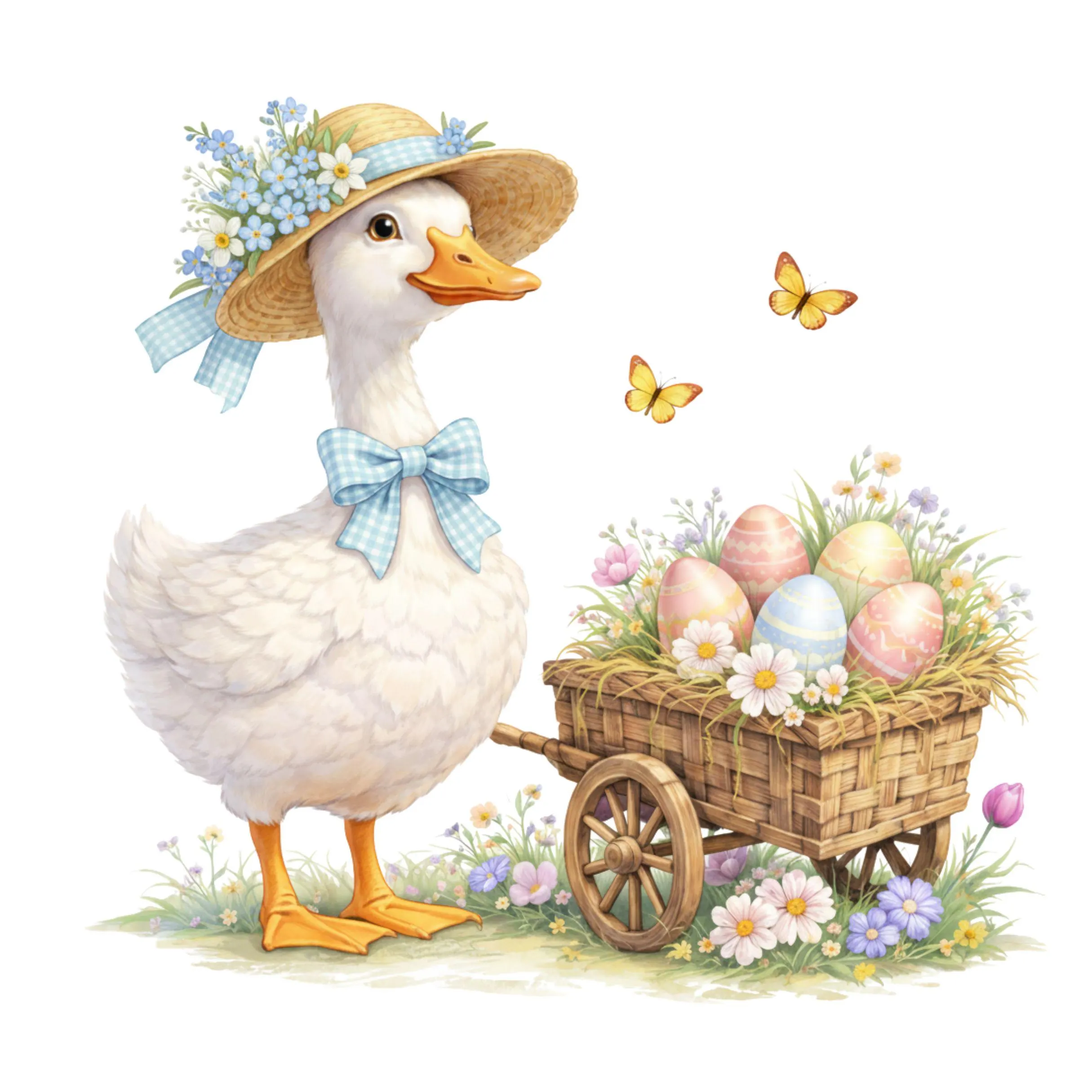 13 Watercolor Goose Clipart, Farm Goose PNG, Cute Animal Clipart, Spring Seasonal Clipart, Scrapbook, Junk Journal, Digital Download - image 3