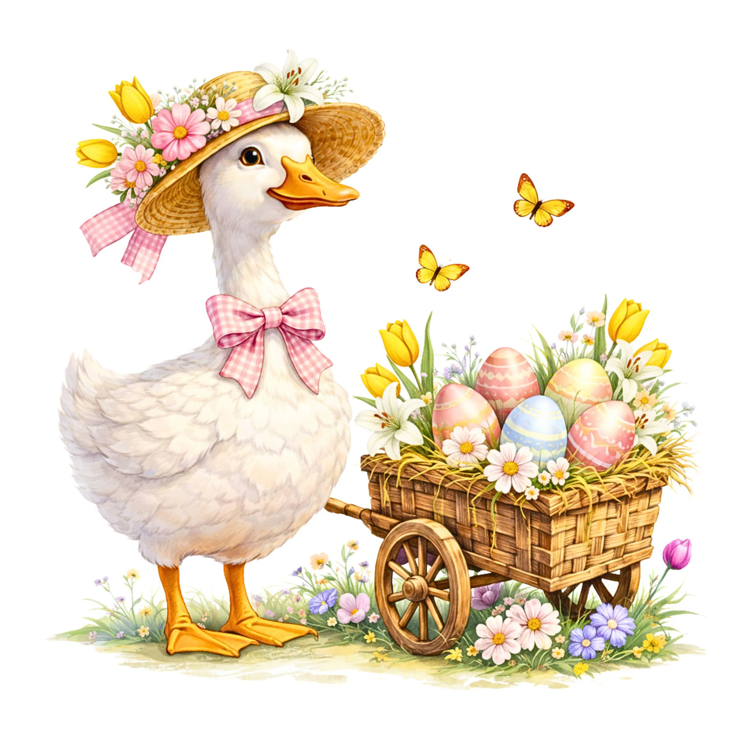 13 Watercolor Goose Clipart, Farm Goose PNG, Cute Animal Clipart, Spring Seasonal Clipart, Scrapbook, Junk Journal, Digital Download
