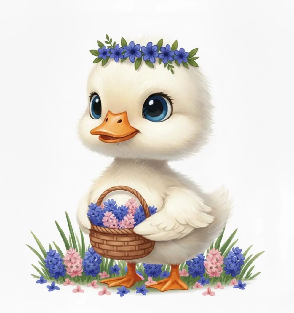 9 Spring Duckling Clipart Bundle, Cute Baby Duck PNG, Farm Animal Clipart, Seasonal Clipart, Scrap Book, Junk Journal, Digital Download - image 5