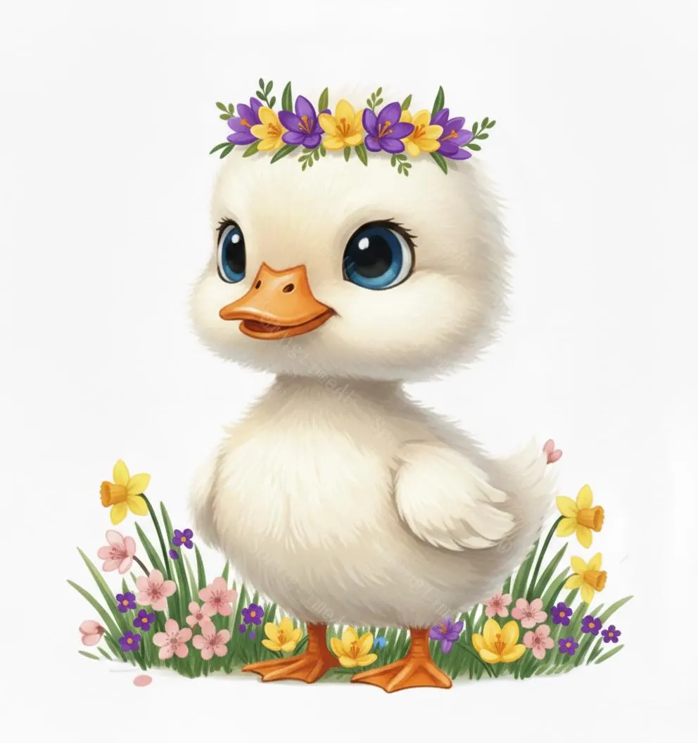 9 Spring Duckling Clipart Bundle, Cute Baby Duck PNG, Farm Animal Clipart, Seasonal Clipart, Scrap Book, Junk Journal, Digital Download - image 4