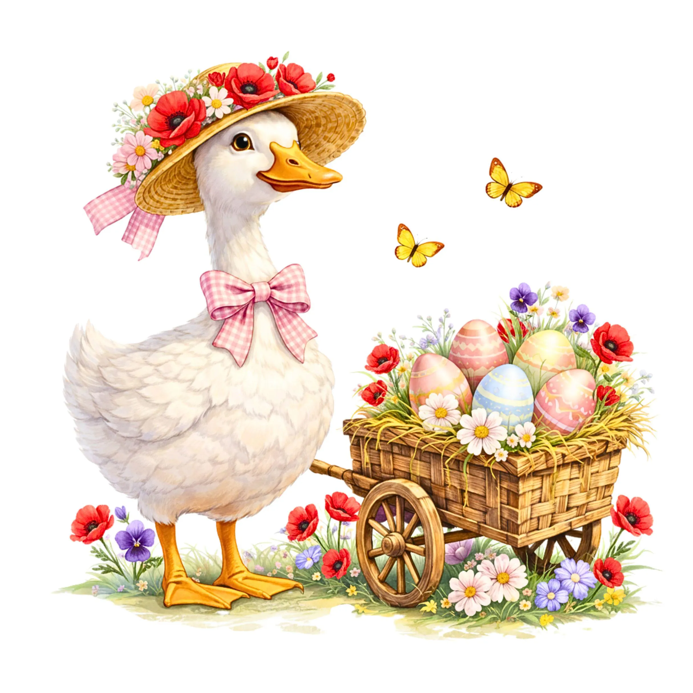 13 Watercolor Goose Clipart, Farm Goose PNG, Cute Animal Clipart, Spring Seasonal Clipart, Scrapbook, Junk Journal, Digital Download - image 5