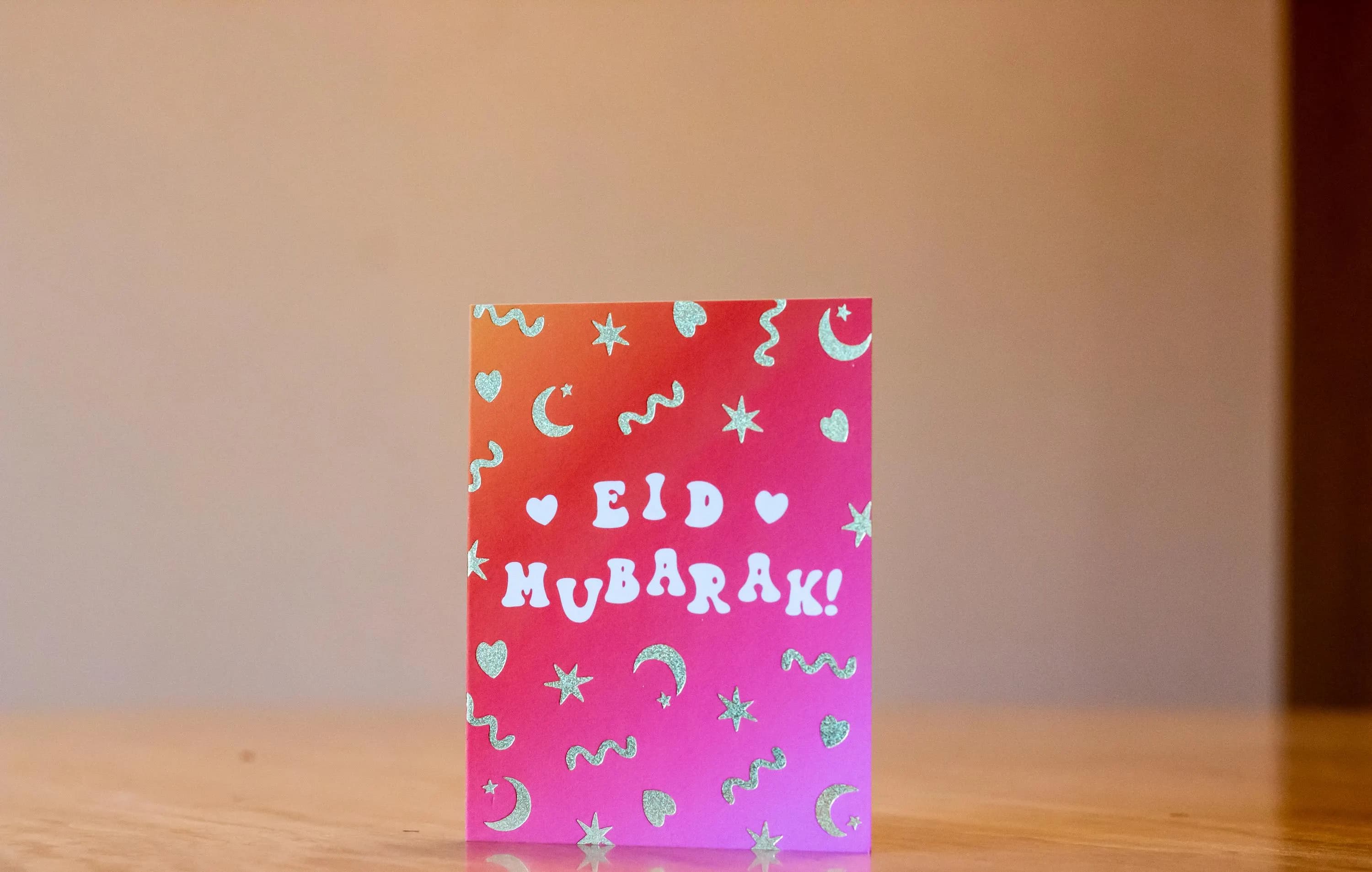 Eid Mubarak Greeting Card – Sunset Gradient Design