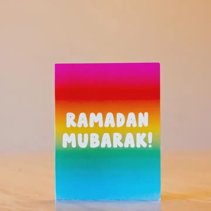 Eid Mubarak Card | Colorful Contemporary Design | Islamic Holiday Greeting | Muslim Gift