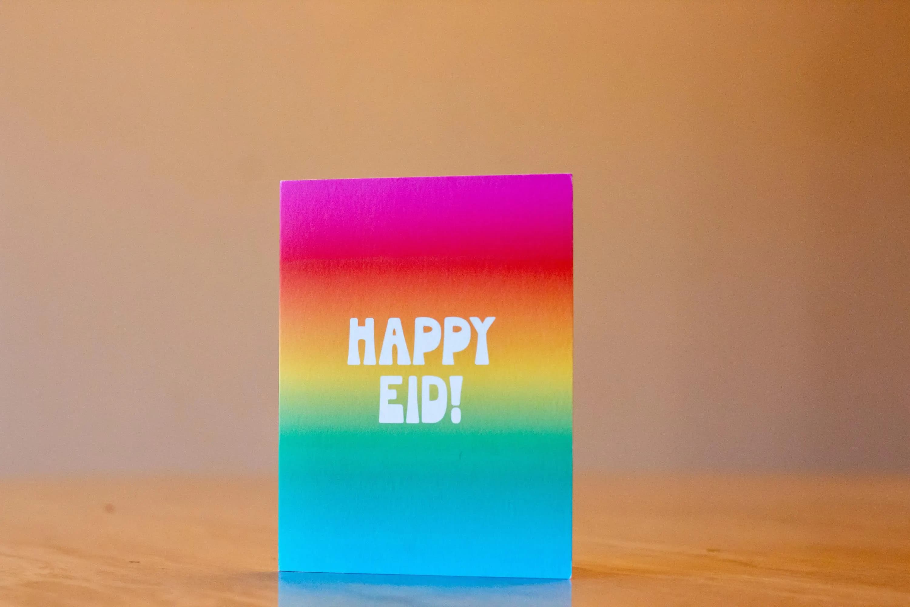 Ramadan Mubarak Card | Bold Rainbow Gradient | Islamic Holiday Greeting | Muslim Gift | Eid Card