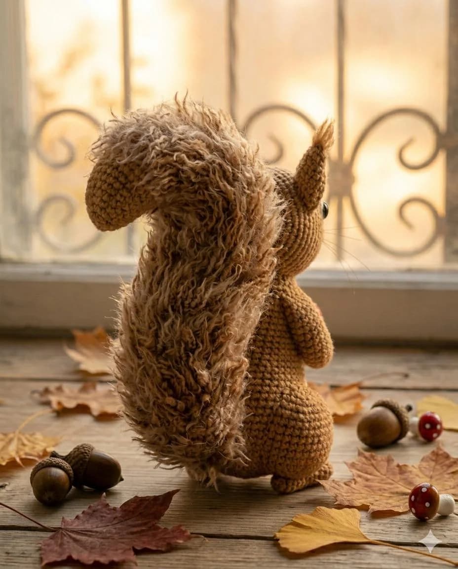 Woodland Squirrel Amigurumi Crochet Pattern (PDF), Forest Animal Plush Toy, Autumn Decor - image 5