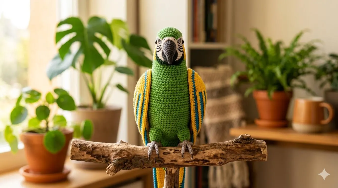 Realistic Macaw Parrot Crochet Pattern PDF, Amigurumi Bird Tutorial (Digital Download) - image 4