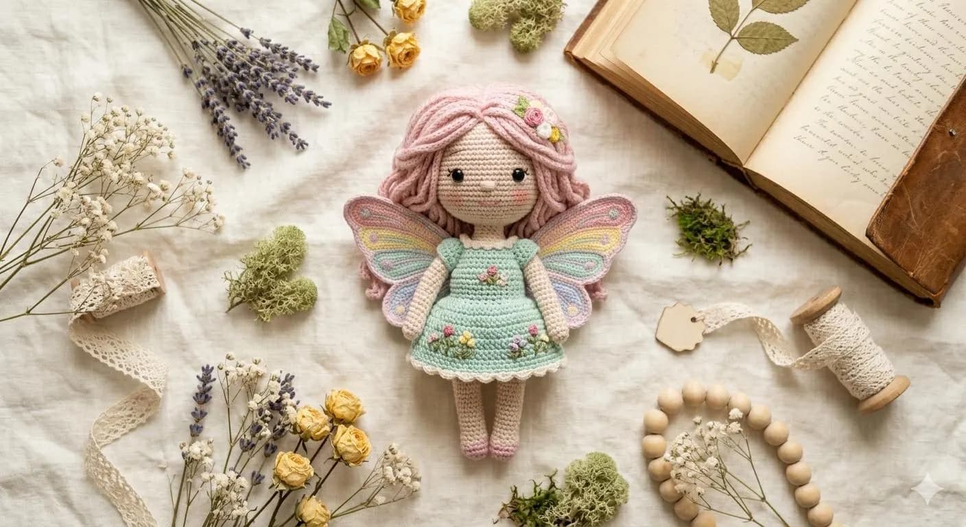 Whispering Meadow Fairy Amigurumi Crochet Pattern (PDF) • Woodland Sitting Doll Instructions - image 3