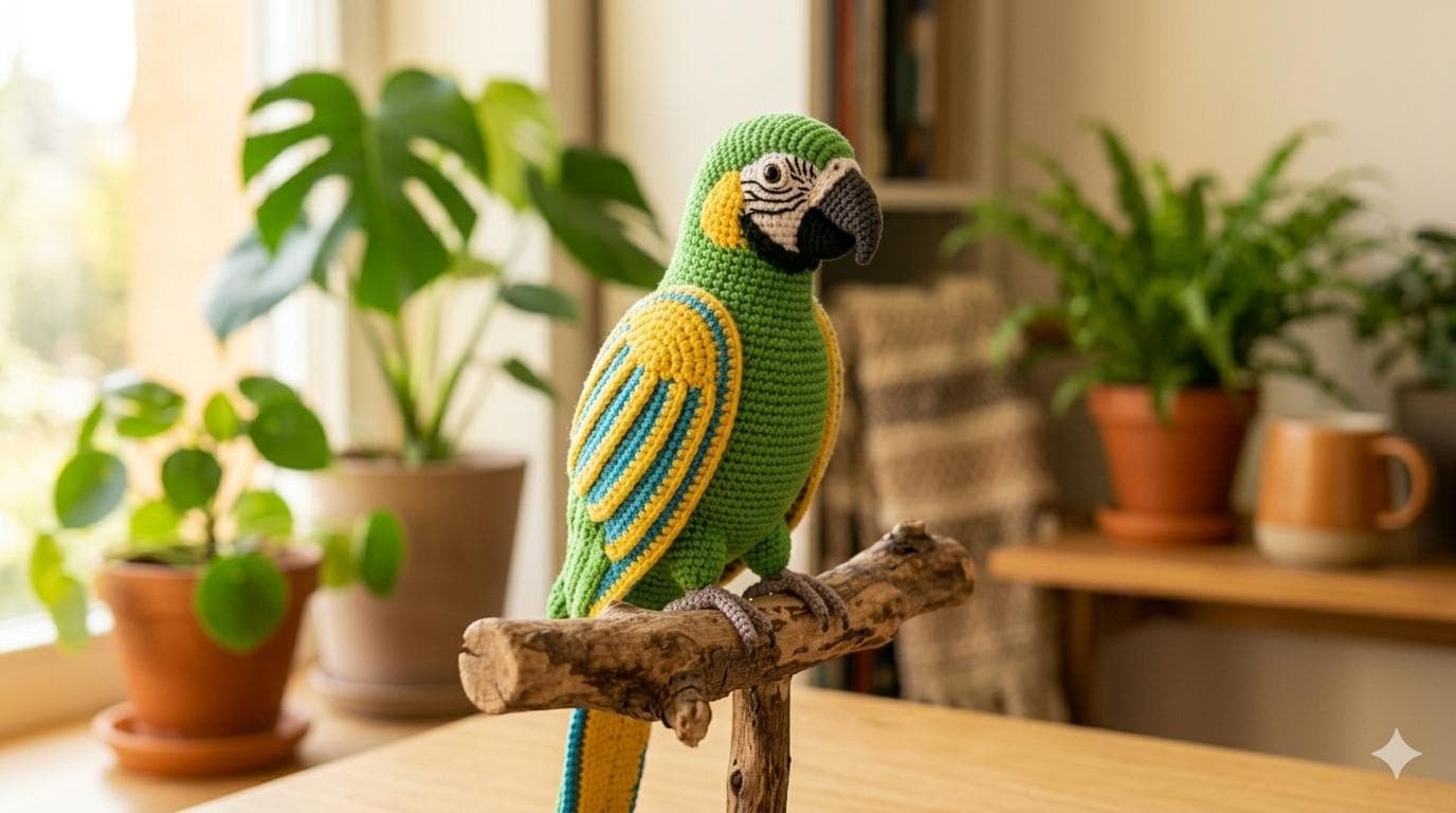 Realistic Macaw Parrot Crochet Pattern PDF, Amigurumi Bird Tutorial (Digital Download) - image 3