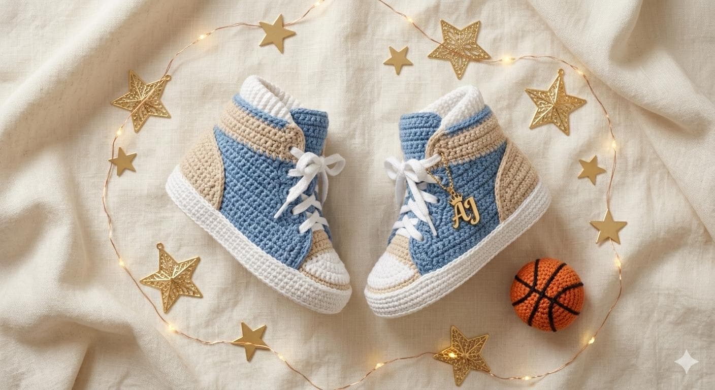 Crochet Baby Sneakers Pattern | High Top Newborn Booties (PDF Pattern) - image 2