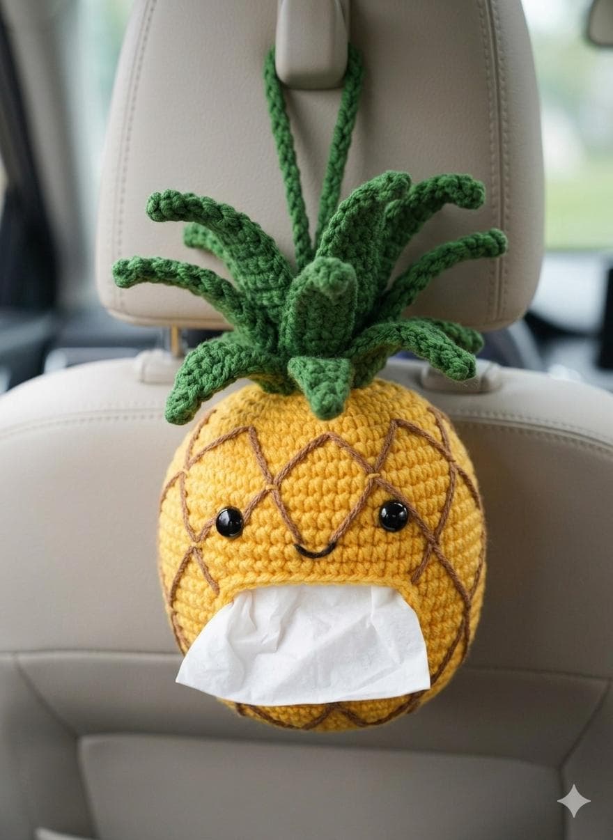 Fruity Crochet Tissue Holder Pattern Bundle | Amigurumi Car Decor PDF - image 4