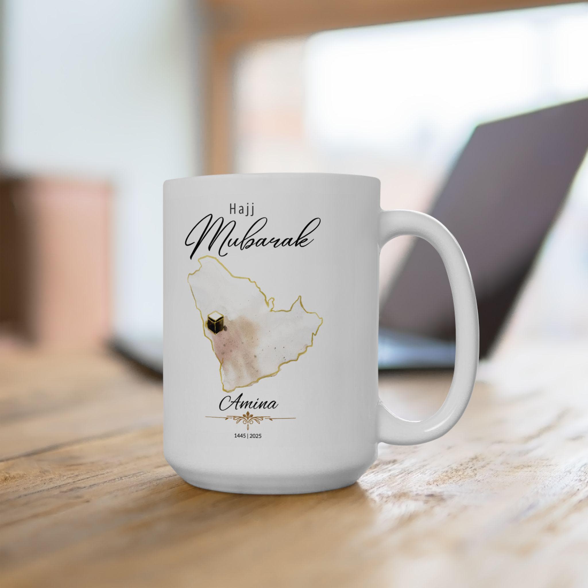 Hajj Umrah Mug | Personalized Custom Name Mug | Saudi Arabia Kaaba | Islamic Ceramic Mug | Eid Adha Muslim Gift - image 3