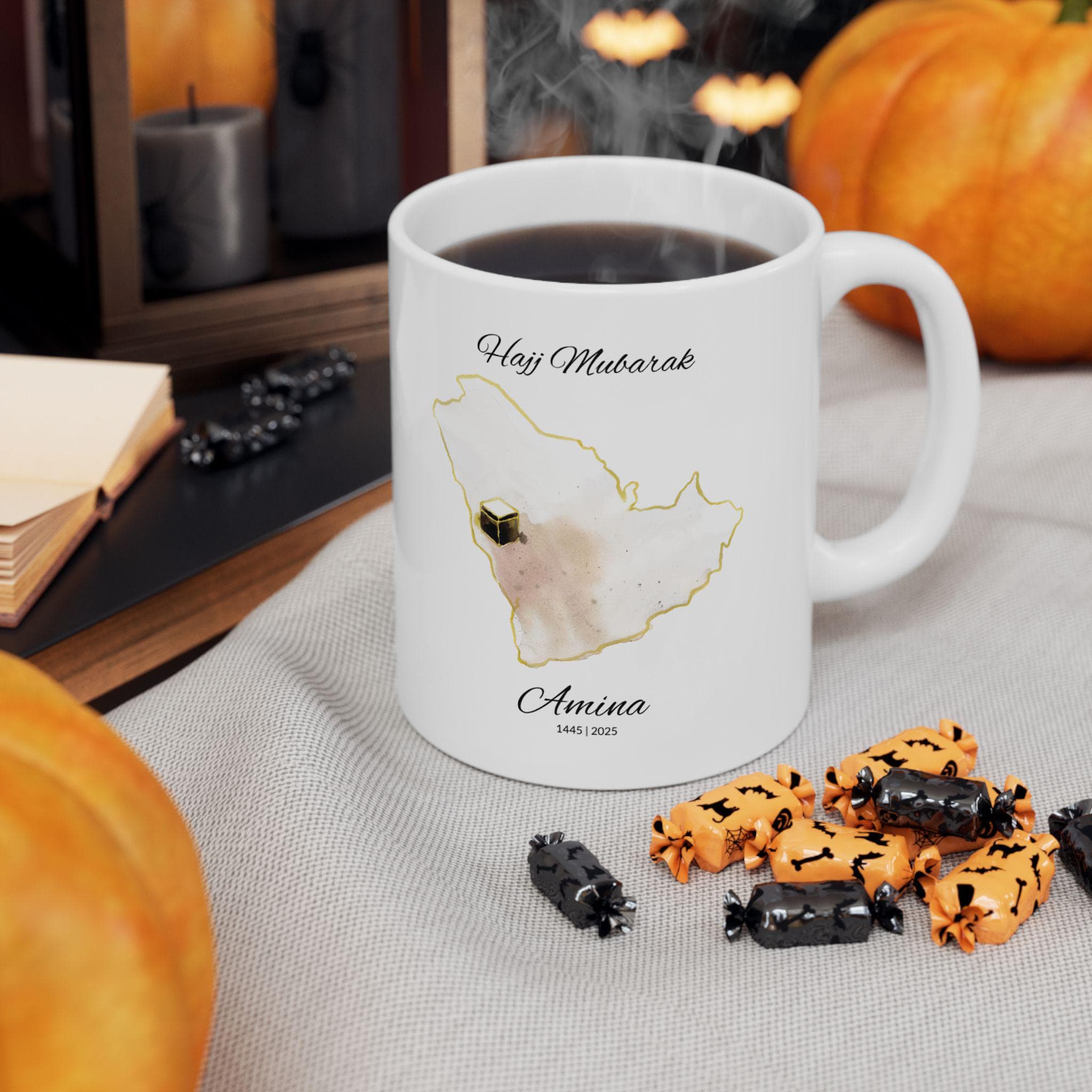 Hajj Umrah Mug | Personalized Custom Name Mug | Saudi Arabia Kaaba | Islamic Ceramic Mug | Eid Adha Muslim Gift - image 5