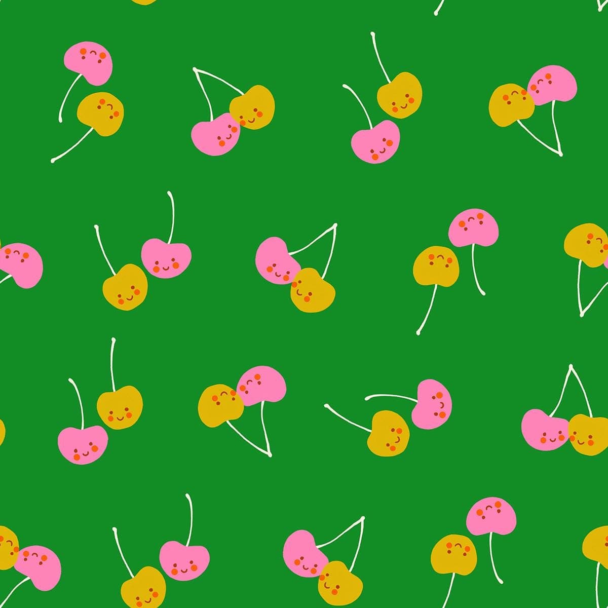 Cherry Friends Deep Verdant from Trinketry Collection by Melody Miller for Ruby Star Society