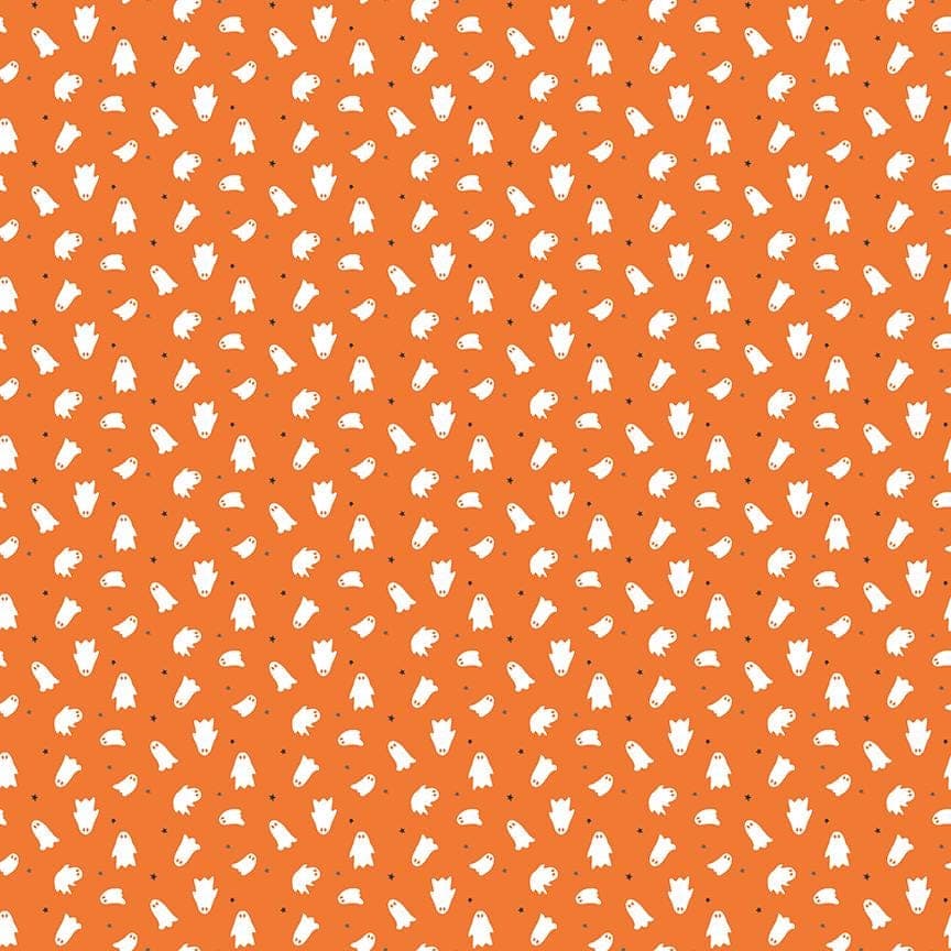 Ghosts Orange from Seasonal Basic by Christopher Thompson for Riley Blake Designs
