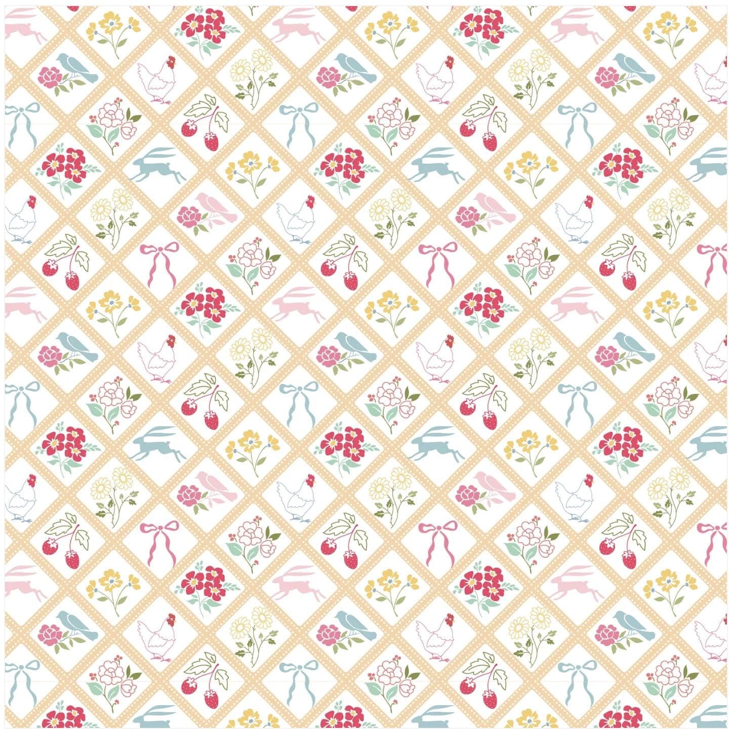 Bon Jour Yellow from Rosy Cheeks Collection by Lori Woods Studio for Poppie Cotton