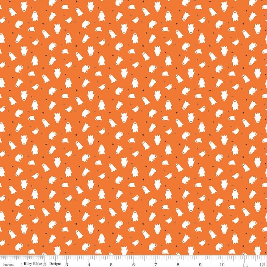 Ghosts Orange from Seasonal Basic by Christopher Thompson for Riley Blake Designs - image 3