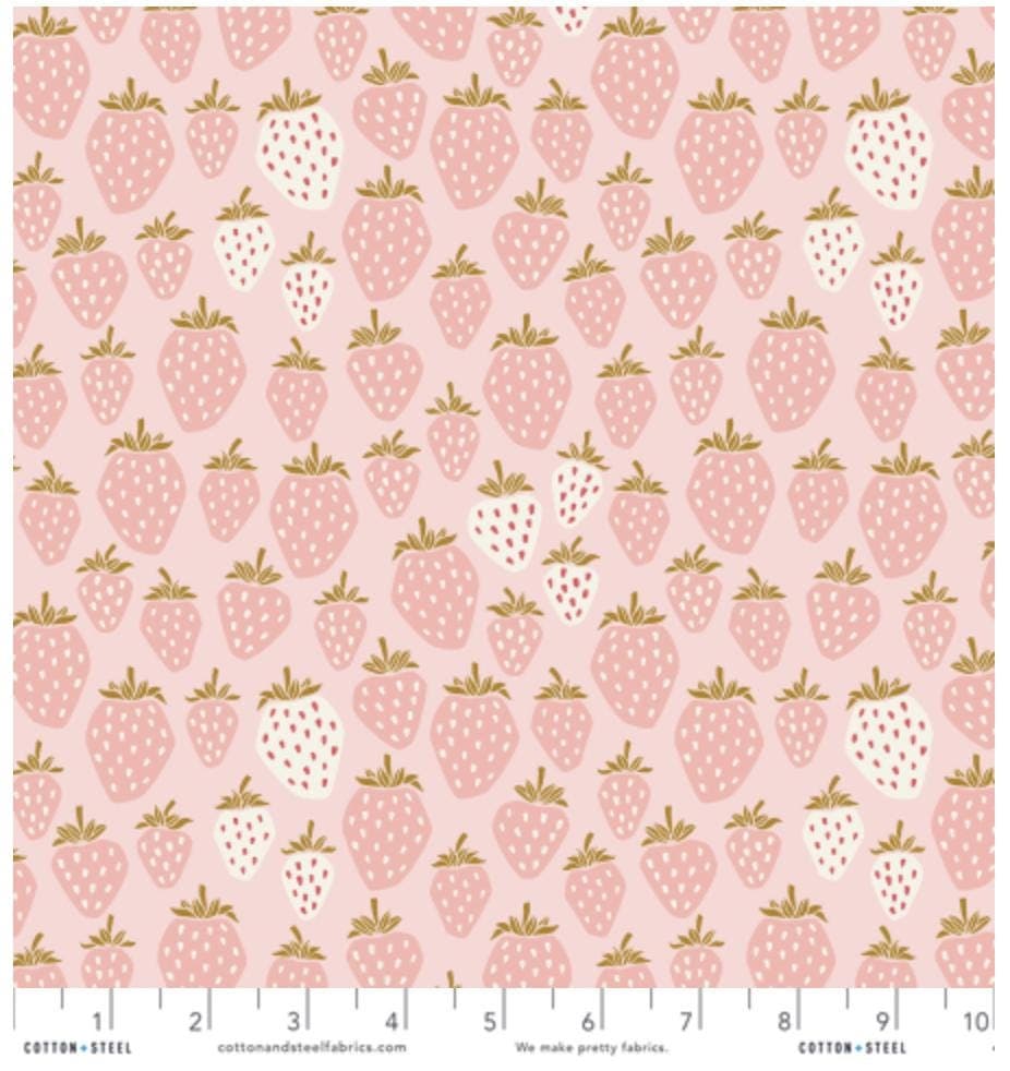 Queen of Berries Flush Pink from Under the Apple Tree II Collection by Lois van Oosten for Cotton + Steel - image 3