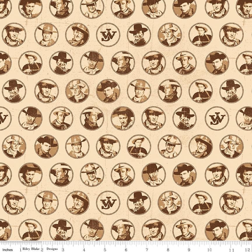 The Duke Cream from John Wayne American West Licensed Design for Riley Blake Designs - image 3