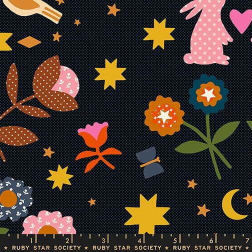 Novelty Retro Soft Black from Mystic Fable Collection by Alexia Abegg for Ruby Star Society - image 3