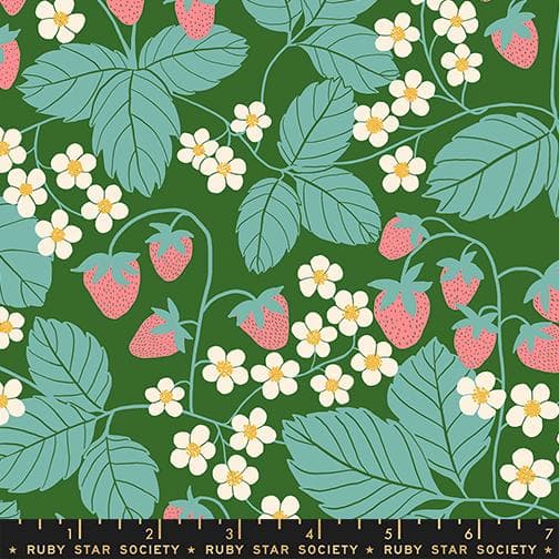 Strawberry Field End Green from Reimagined Landscapes Collection by Jen Hewett for Ruby Star Society - image 3