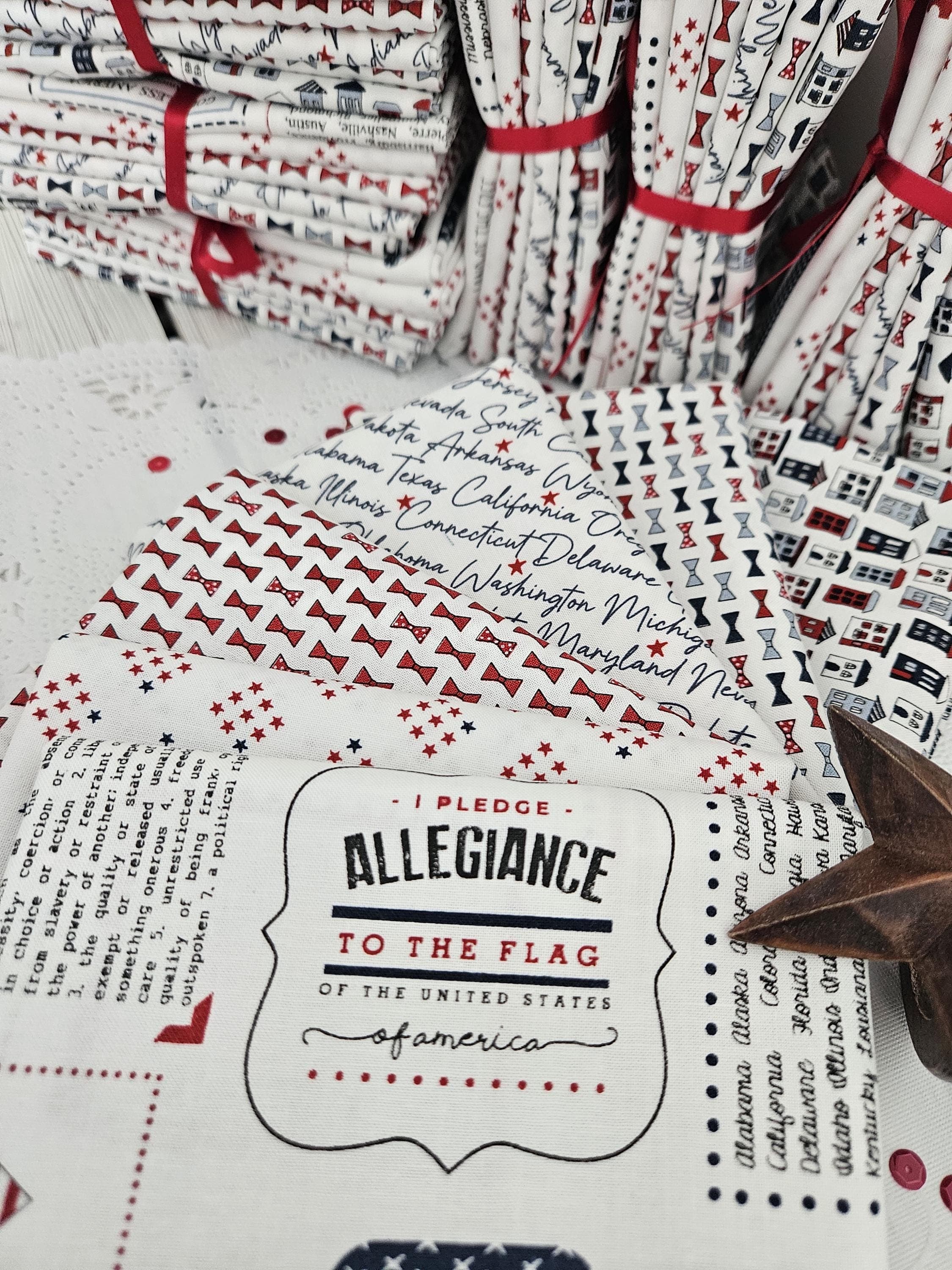 Independence Day Low Volume Selects Fat Quarter Bundle - Custom Bundle - Handcut - image 5