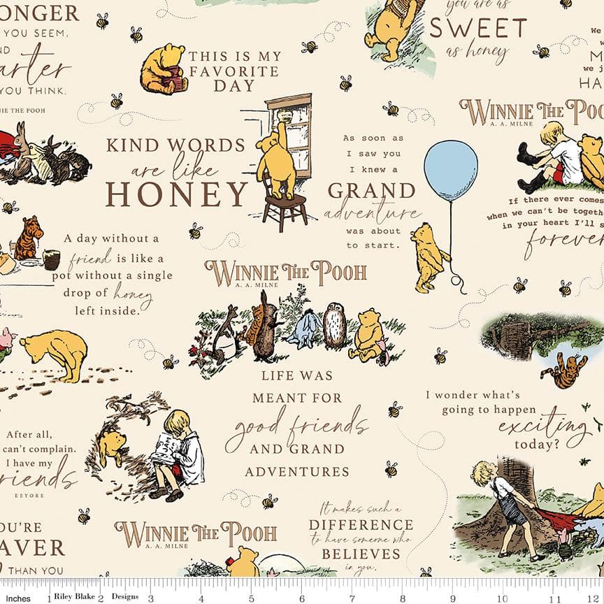 Quotes & Scenes Cream from Winnie the Pooh Collection by Echo Park Paper Co for Riley Blake Designs - image 3