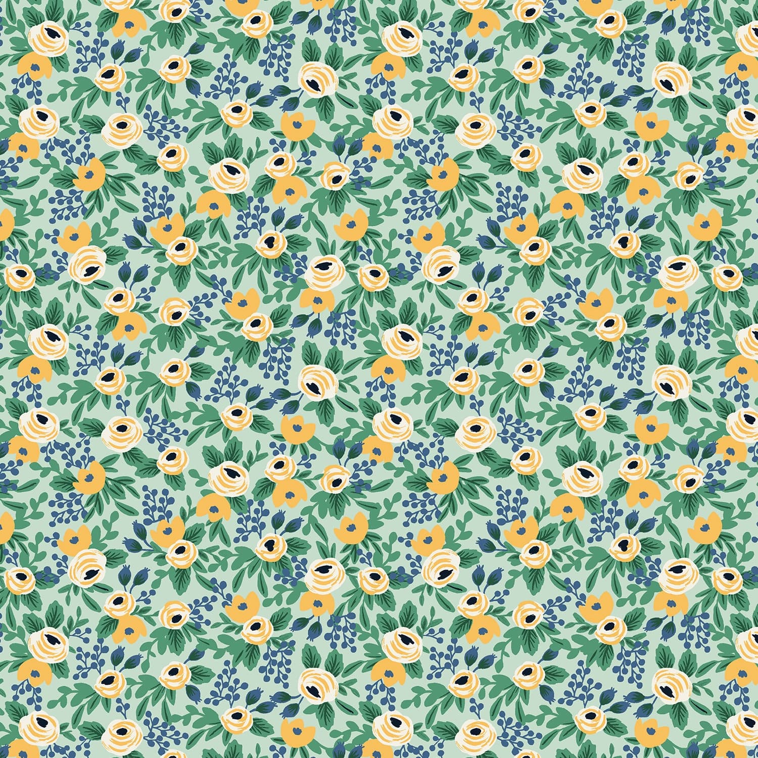 Rosa Mint from Orchard Collection by Rifle Paper Co for Cotton + Steel