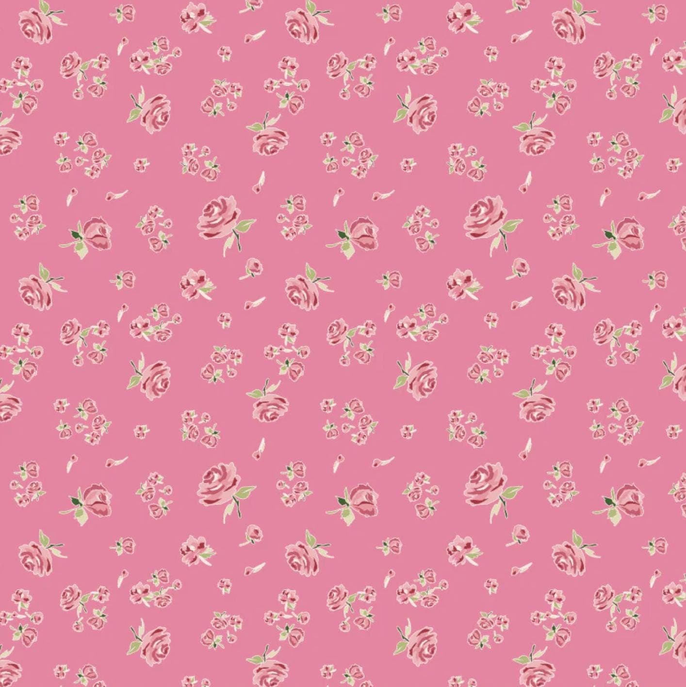 Tossed Roses Rose from Stolen Moments Collection by Lori Woods Studio for Poppie Cotton