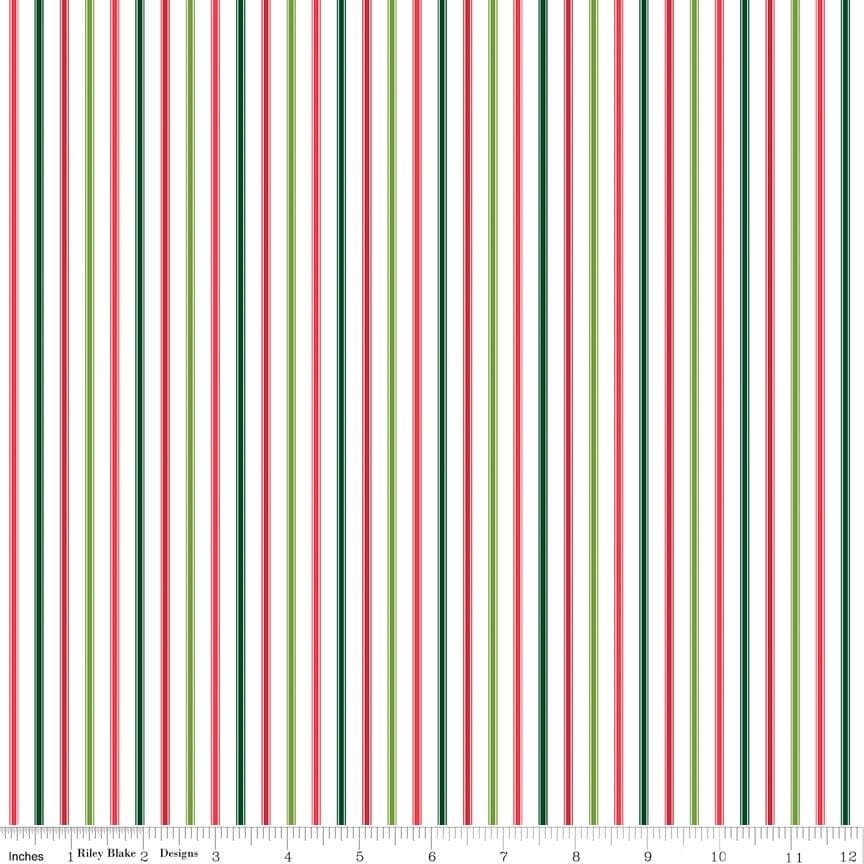 Ticking Stripe Christmas from Seasonal Basic by Christopher Thompson for Riley Blake Designs - image 3
