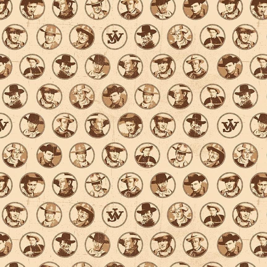 The Duke Cream from John Wayne American West Licensed Design for Riley Blake Designs