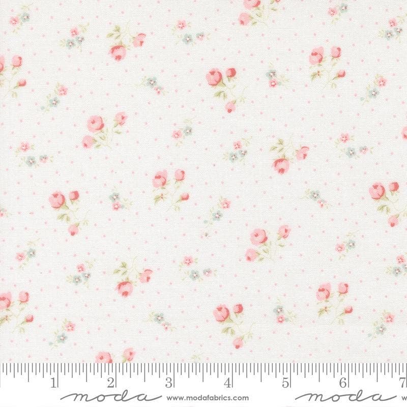 Rosebud Dots Linen White from Abide Collection by Brenda Riddle for Moda Fabrics - image 3