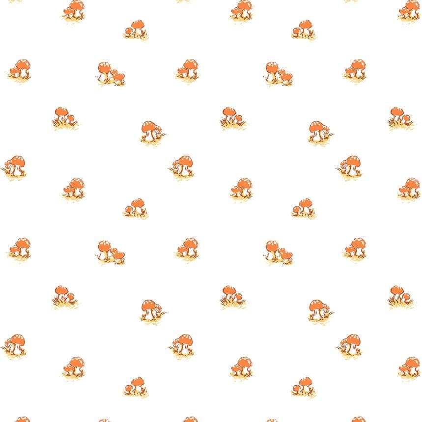 Mushrooms White from Studio Edit Collection by Heather Ross for Windham Fabrics