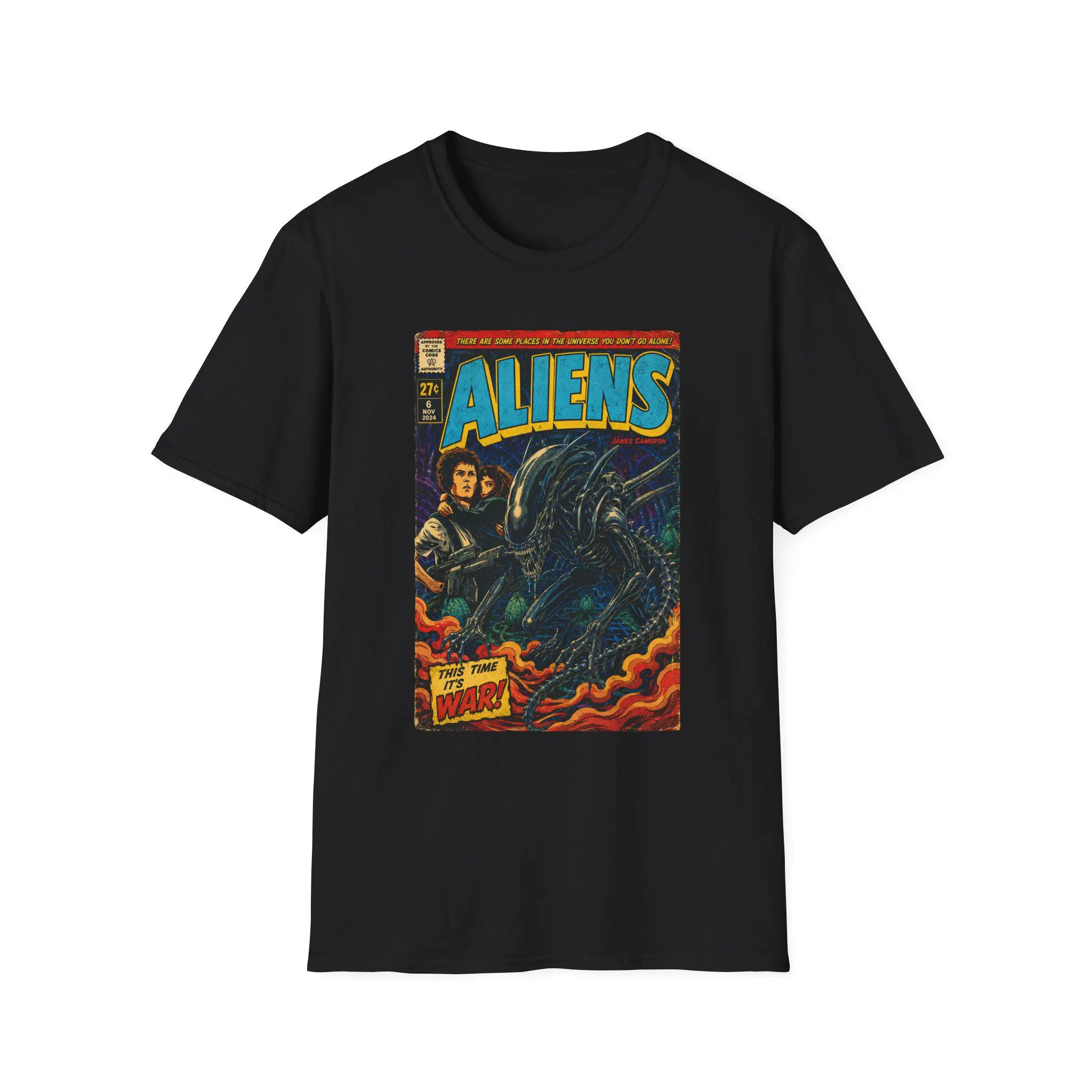 Aliens Movie T-Shirt | Sci-Fi Horror Graphic Tee | Classic Space Action Unisex Cotton Shirt - image 4