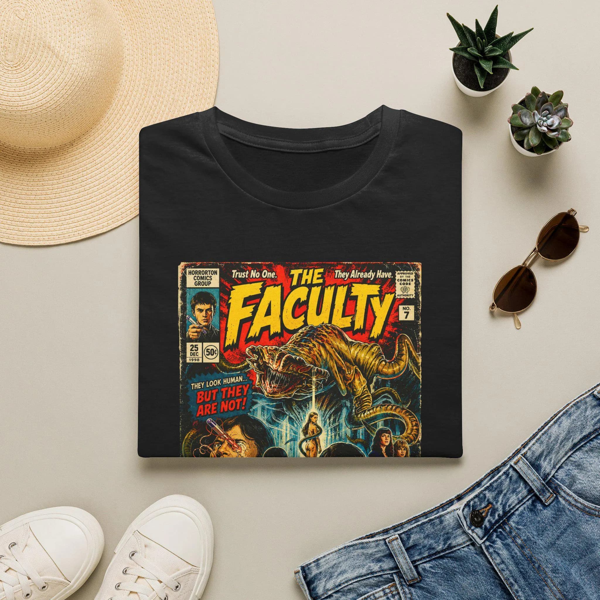 The Faculty Movie T-Shirt | 90s Sci-Fi Horror Graphic Tee (100% Cotton) - image 3