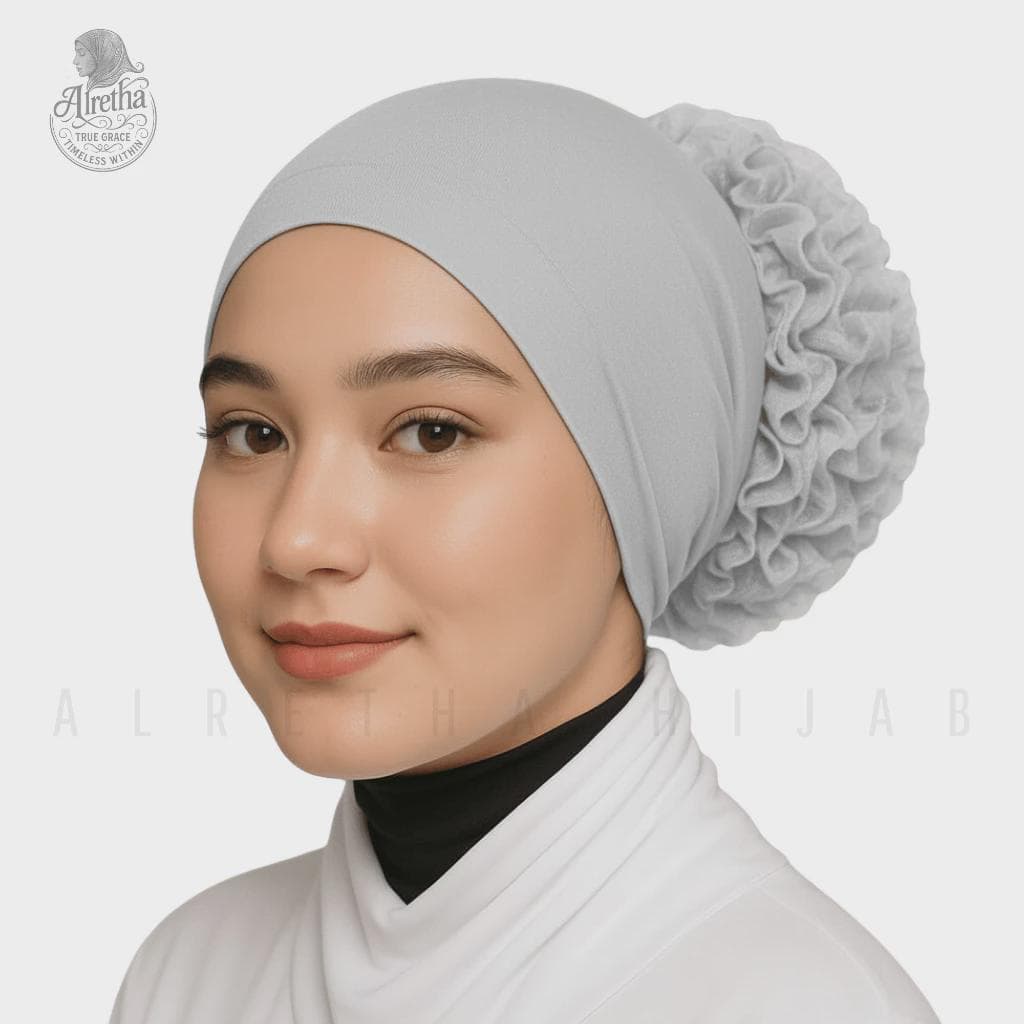 BUY 1 FREE 1 - Jersey Inner Hijab – Turkish Chin Cap with Lace - image 4