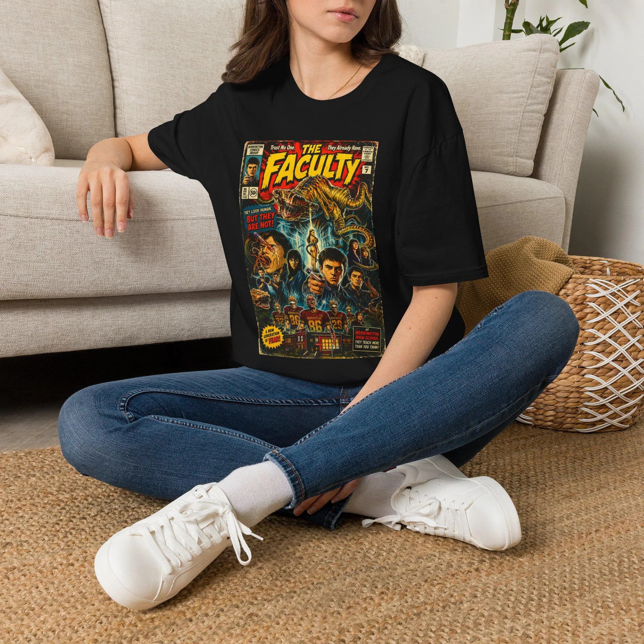 The Faculty Movie T-Shirt | 90s Sci-Fi Horror Graphic Tee (100% Cotton)