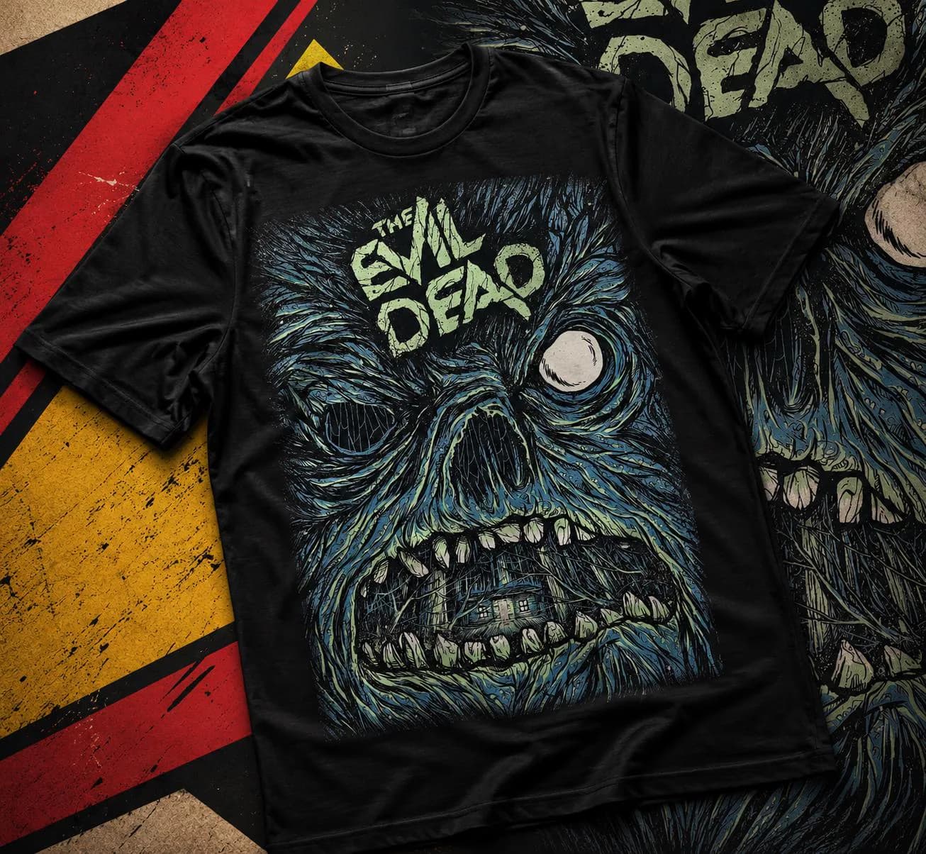 Evil Dead Movie Horror T-Shirt | Vintage Cabin in the Woods Graphic Tee | Classic Cult Horror Film Shirt | Retro Gore Fan Gift | Unisex Tee