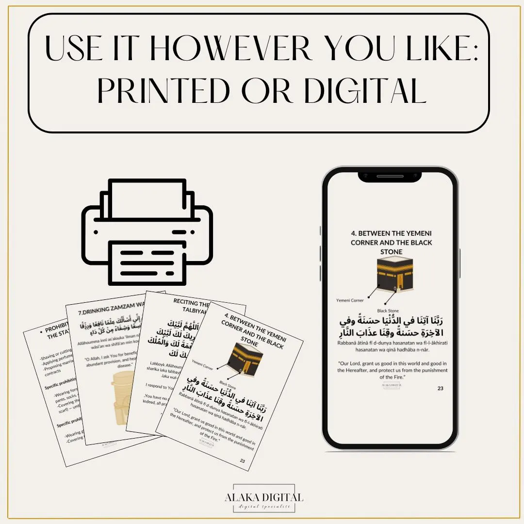 Illustrated Umrah Dua Guide Cards: Step-by-Step Spiritual Tips - image 5