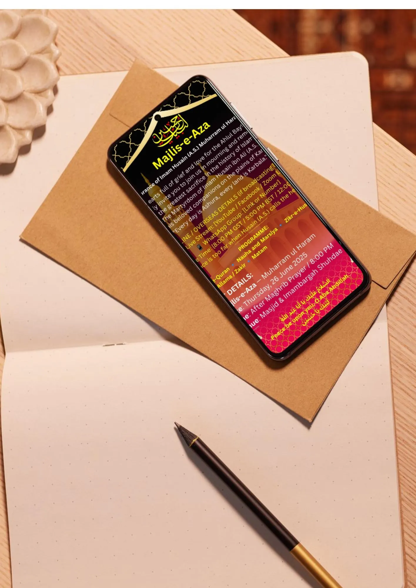 Labbayk Ya Husain — Muharram ul Haram Majlis Card | Muharram Azadari  | Canva | Instant Download - image 5