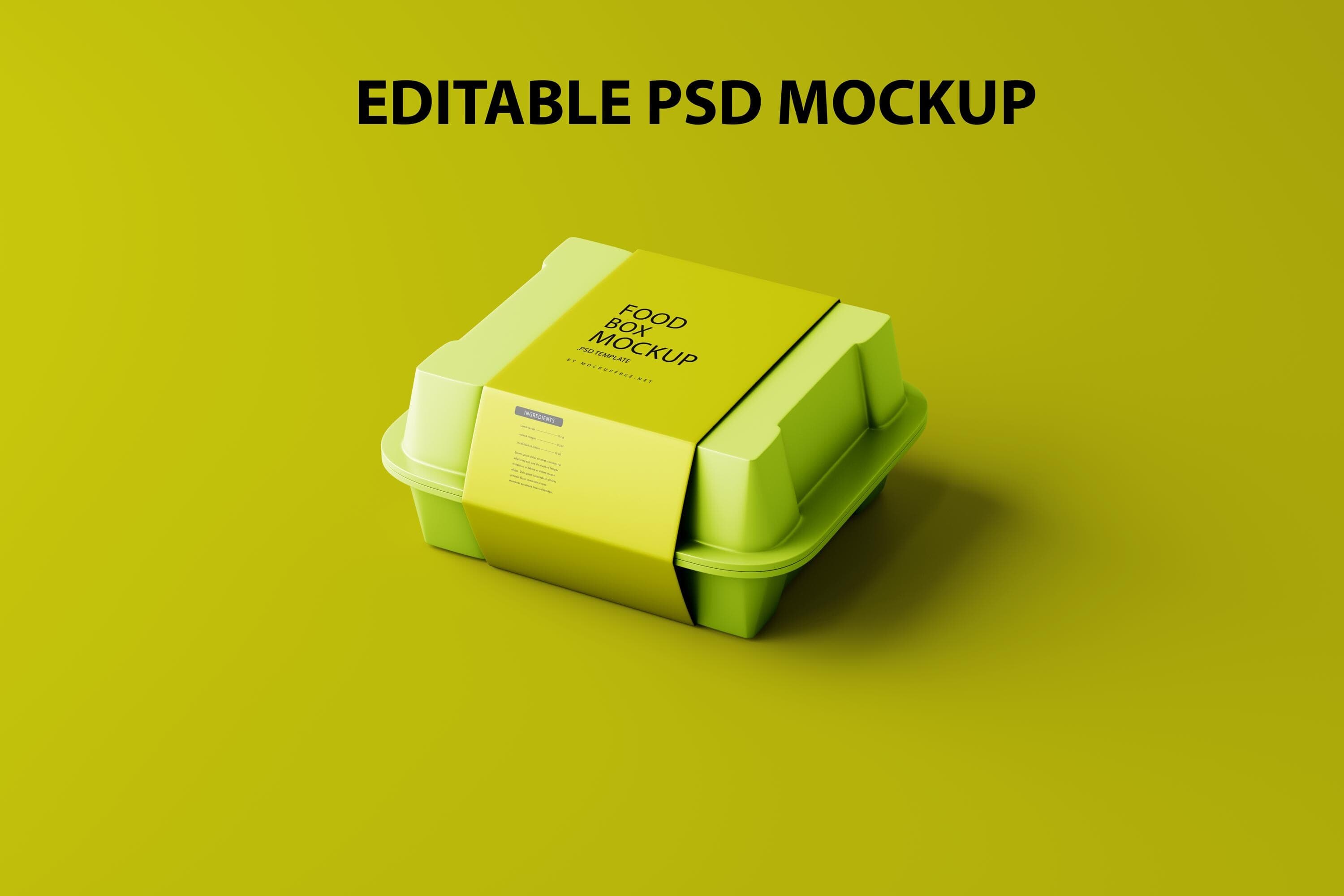 Food Box Mockup Bundle | Restaurant Packaging PSD (3-Pack) (Digital Download) - image 5
