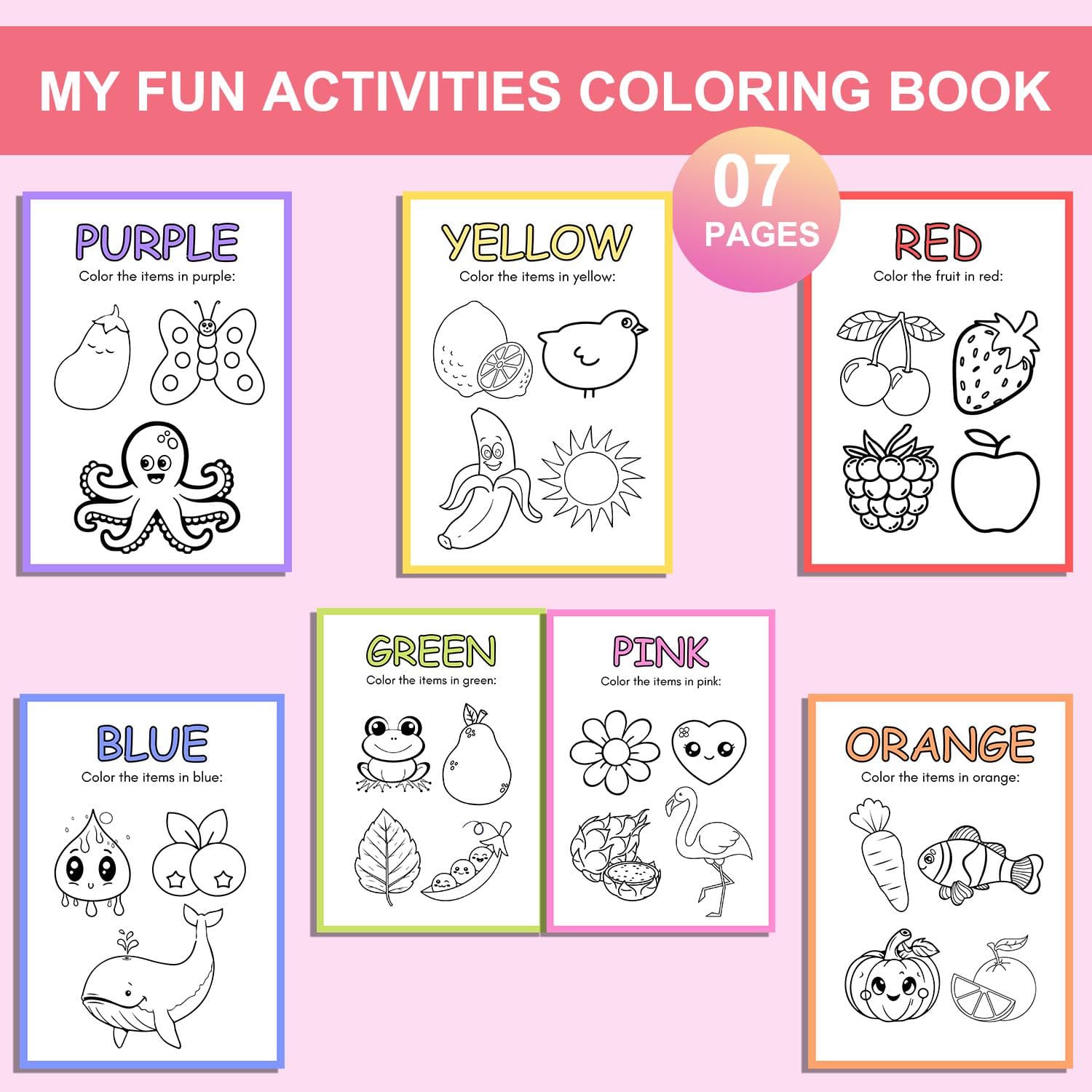 My Fun Activities Coloring Book | Printable Coloring Pages