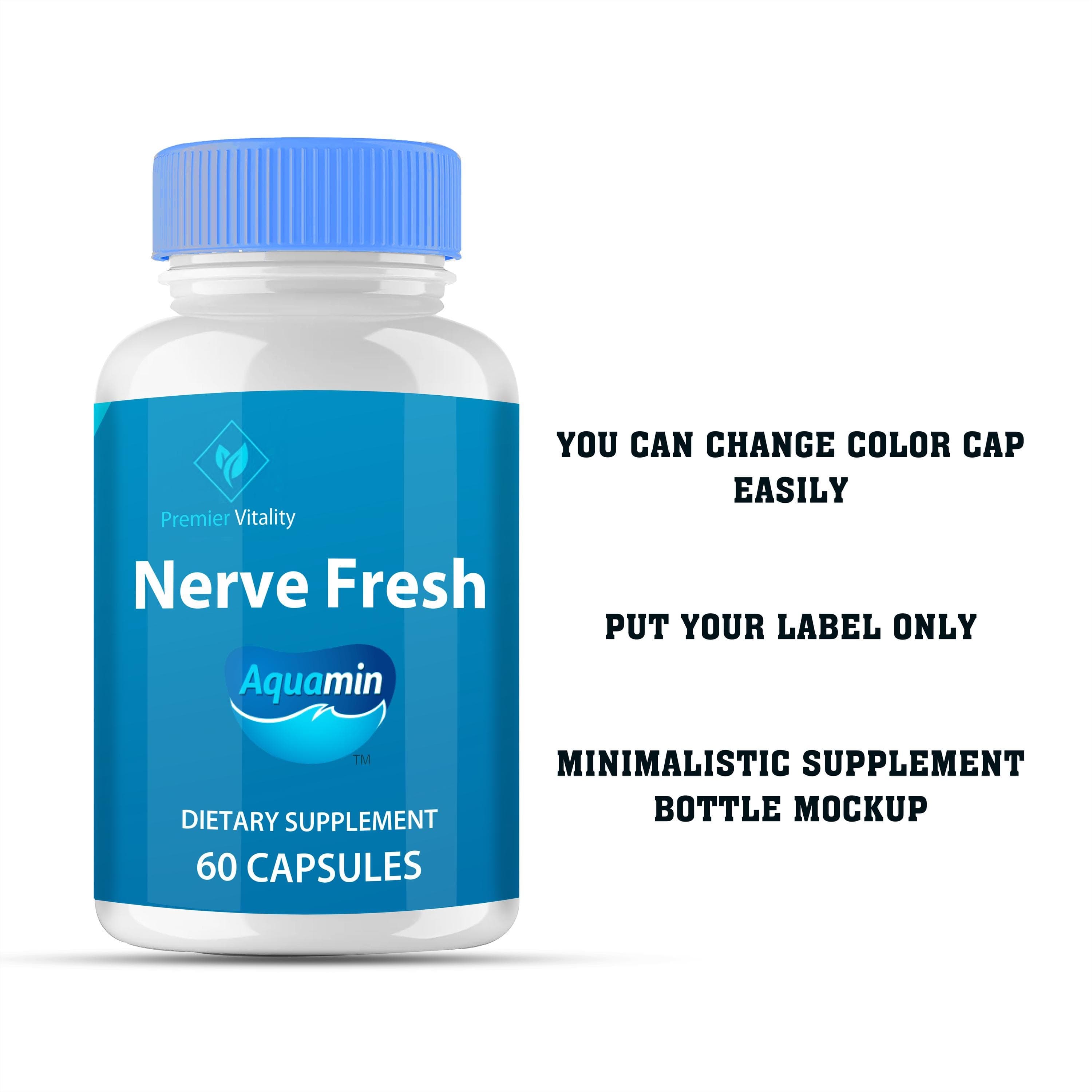 Minimalist Supplement Bottle Mockup | Editable PSD with Cap Color Options - image 3
