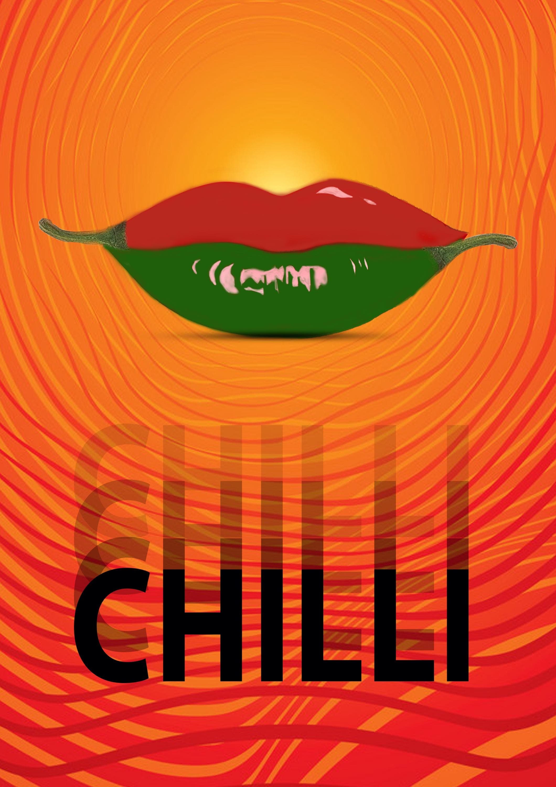 CHILI – Modern Spice Art Poster | Bold Kitchen Wall Art | Digital Download - image 3